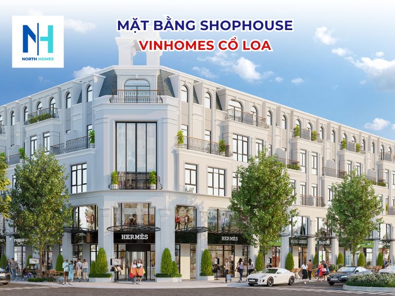 Mặt bằng Shophouse Vinhomes Cổ Loa