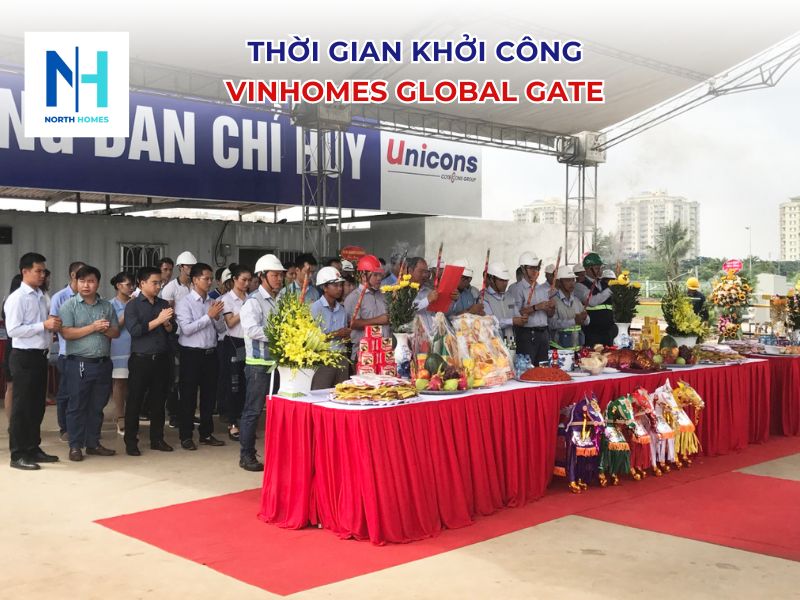 Thời gian chính thức khởi công dự án