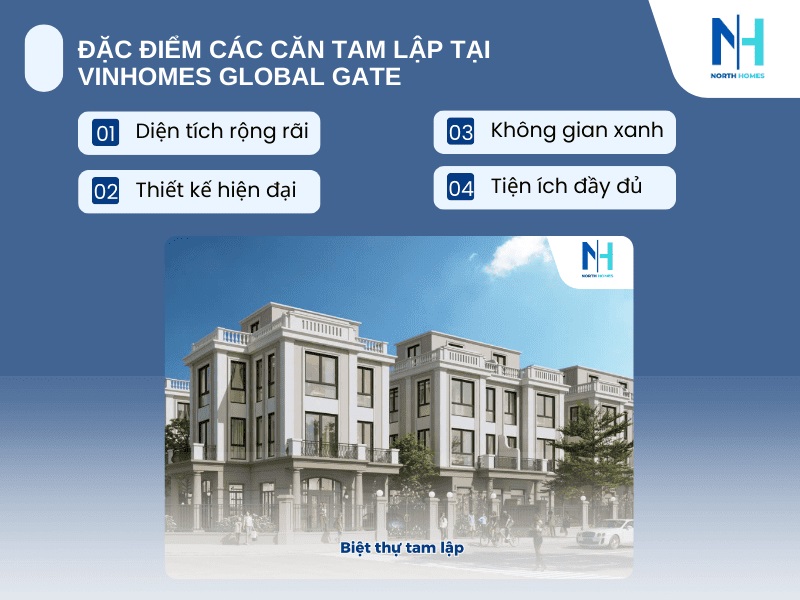 Đặc điểm các căn Tam lập tại Vinhomes Global