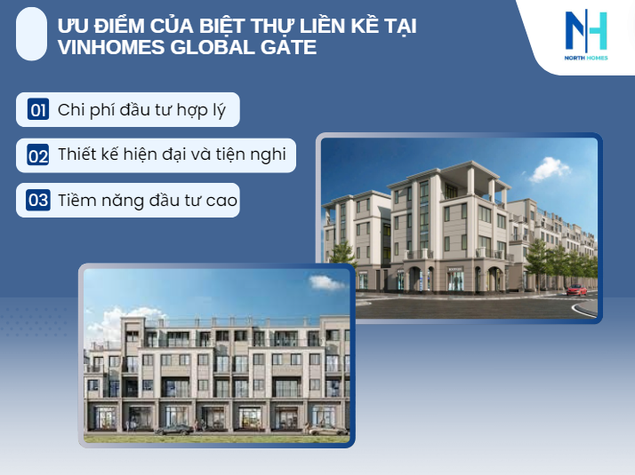 Ưu điểm của biệt thự liền kề tại Vinhomes Global Gate