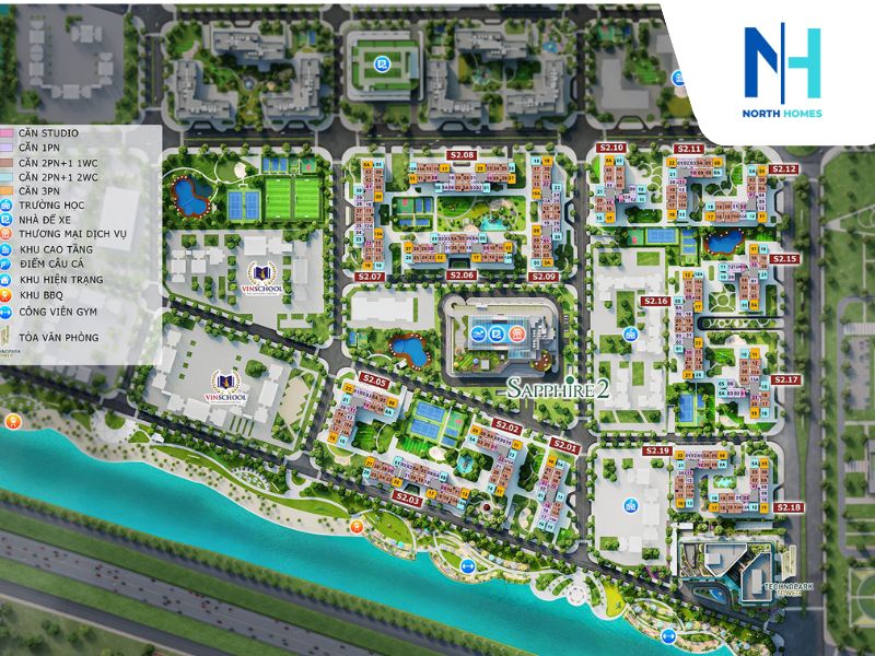 Vị trí tòa S2.07 The Sapphire 2