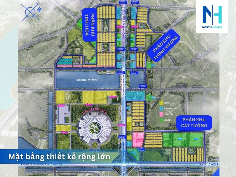 Mặt bằng thiết kế rộng lớn