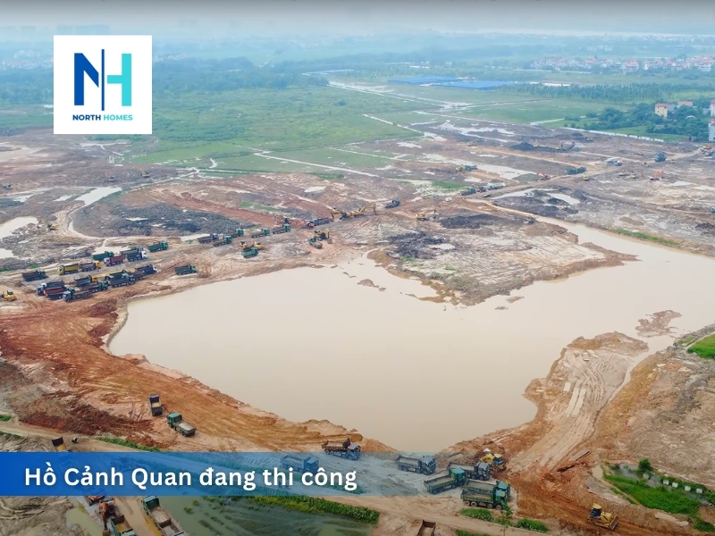 Hồ Cảnh Quan đang thi công